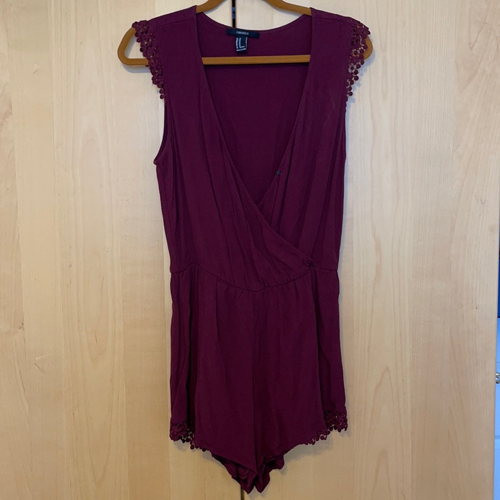 Burgundy/maroon romper